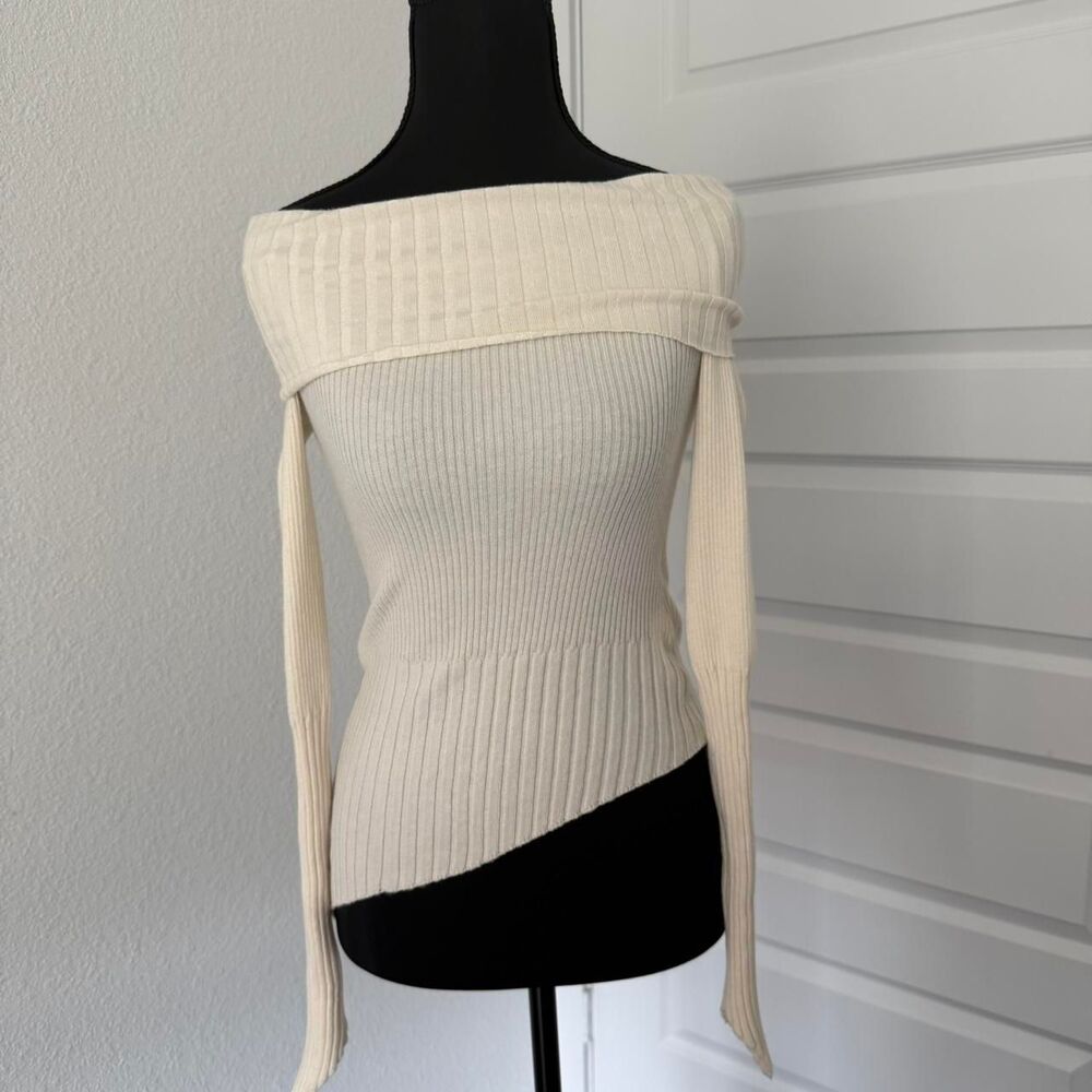 Princess-polly Women's Cream and White Crop-top